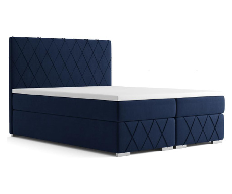 Boxspring postelja Nantes Navy Blue 160x200 cm