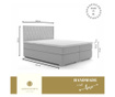 Boxspring postelja Cannes Dark Grey 180x200 cm