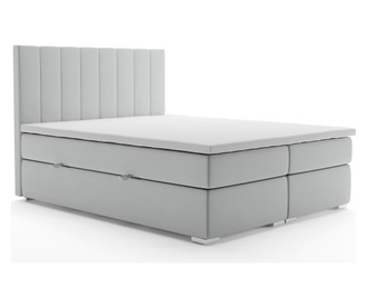 Boxspring krevet s prostorom za odlaganje Saint Tropez Light Grey 180x200 cm