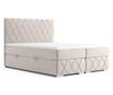 Boxspring krevet s prostorom za odlaganje Nantes Beige 180x200 cm