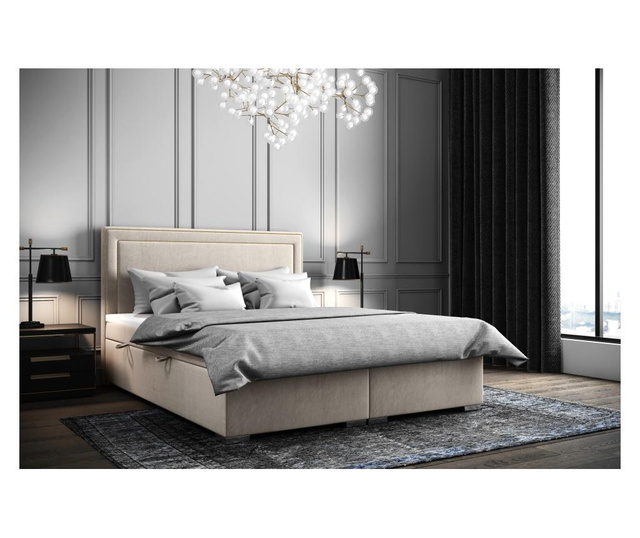 Легло с  място за съхранение Annecy Beige 160x200 см