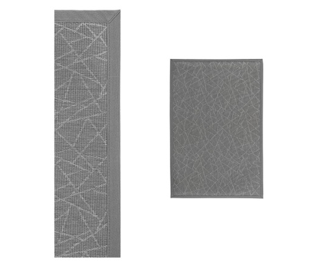 Venkovní koberec Geo Silver 60x90 cm