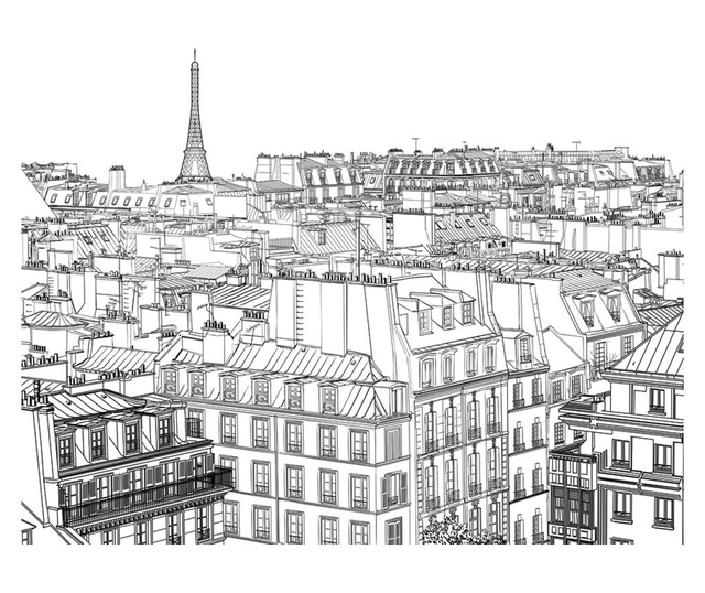 Ταπετσαρία Parisian's sketchbook 193x250 cm