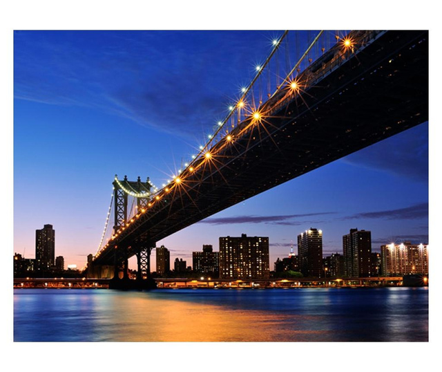 Ταπετσαρία Manhattan Bridge illuminated at night 193x250 cm