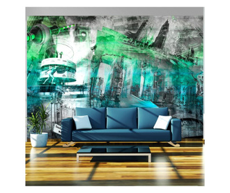 Ταπετσαρία Berlin - collage (green) 210x300 cm