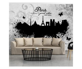 Ταπετσαρία Paris is always a good idea - black and white 210x300 cm