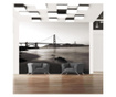 Ταπετσαρία San Francisco: Golden Gate Bridge in black and white 231x300 cm