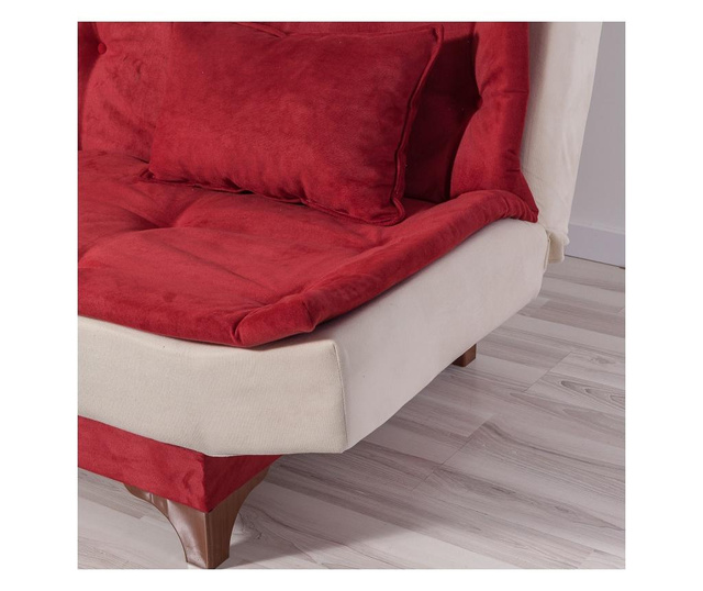 Claret Red Cream Kihúzható háromszemélyes kanapé