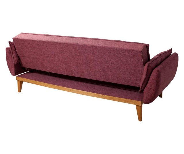 Claret Red Kihúzható háromszemélyes kanapé