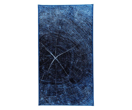 Covoras de baie Confetti, poliamida, 80x140 cm, albastru