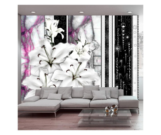 Ταπετσαρία Crying lilies on purple marble 175x250 cm