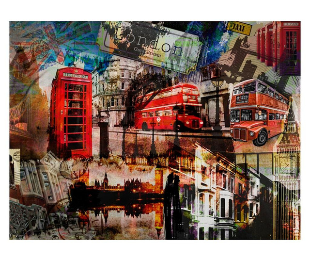 Ταπετσαρία London collage 193x250 cm