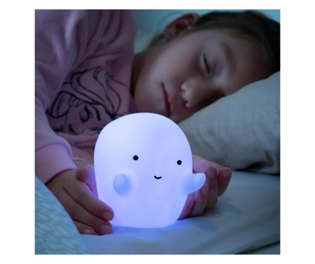 Lampa de veghe Innovagoods, Glowy LED Ghost, vinilin, alb, 12x10x12 cm