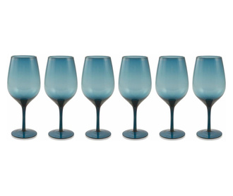 Set 6 čaša za vino Happyhour Blue 428 ml