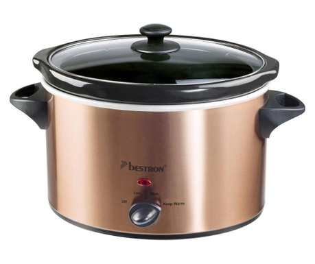 Slow cooker Bestron, Copper Collection, otel, aramiu