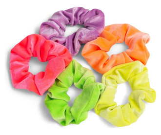 Set 5 svilnatih elastik za lase Velvet
