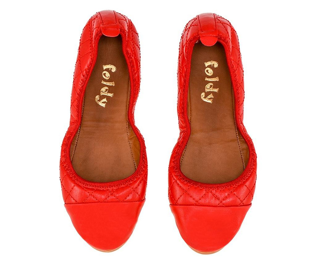 Foldy Red Összecsukható lapos cipő hordtáskával 38