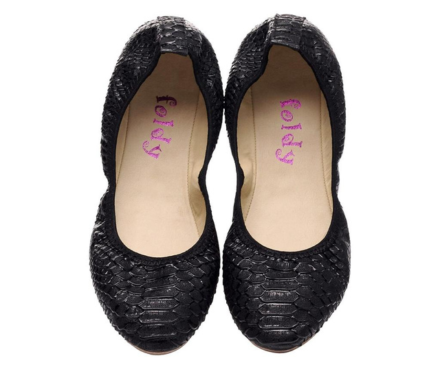 Pantofi pliabili cu geanta Foldy, Foldy Black