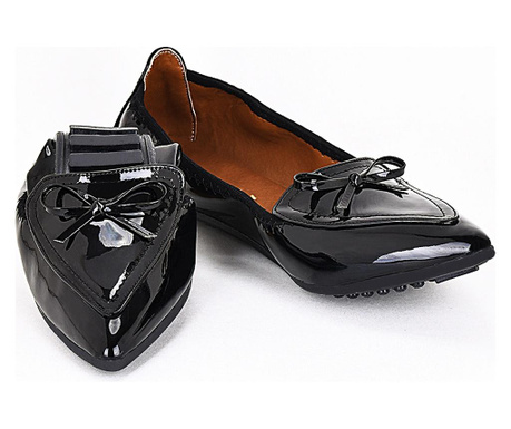 Сгъваеми равни обувки Foldy Black