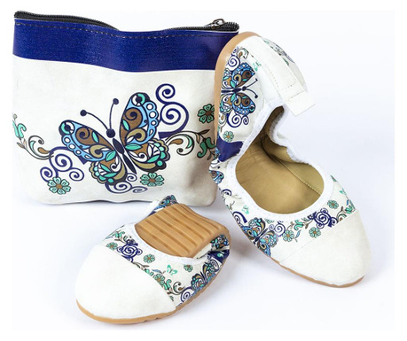 Сгъваеми равни обувки с чанта Foldy Multicolor 36