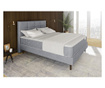 Set saltea si 2 cadre de pat cu somiera Ted Lapidus Maison, Jaspe, material 100% poliester, 160x200 cm, gri