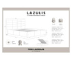 Легло с място за съхранение Lazulis Black 140x200 см