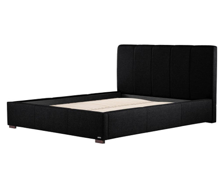 Легло с място за съхранение Onyx Black 140x200 см