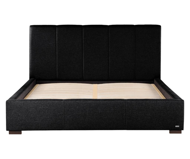 Легло с място за съхранение Onyx Black 140x200 см