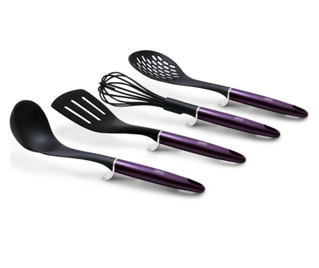 4-delni set kuhinjskega orodja Metallic Royal Purple