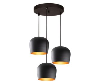 Lustra Noor, metal, negru, 48x48x111 cm