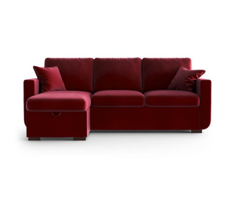 Разтегателен ляв ъглов диван Odeon Red