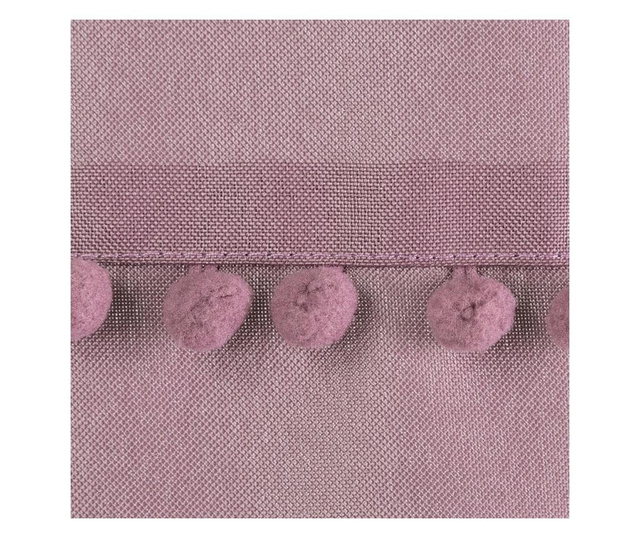 Draperie Eurofirany, Defne Pink Rings, poliester, 135x260 cm, roz