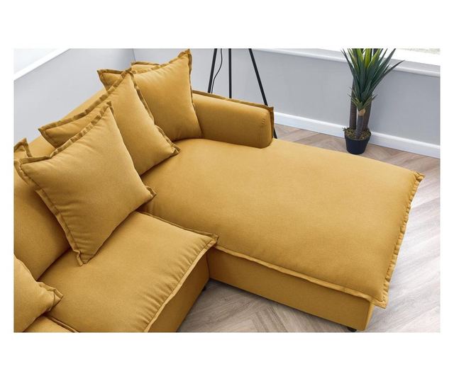 Desna kutna garnitura na razvlačenje Mona Yellow