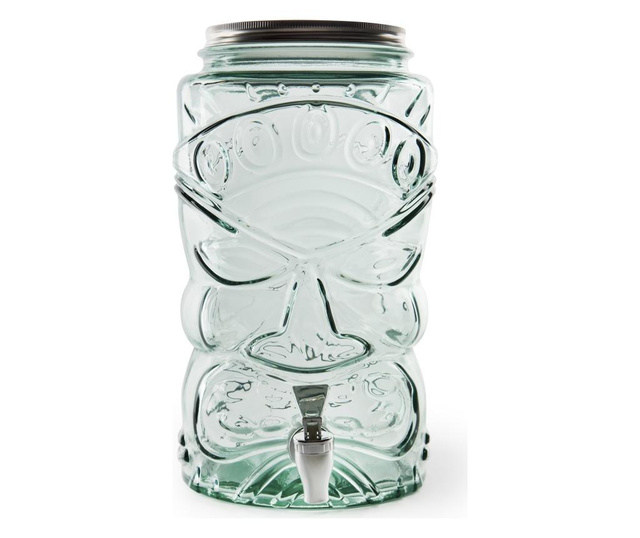 Dispenser pentru bauturi Excelsa, Tiki, sticla reciclata, ⌀18 cm, 6 L, 6 L