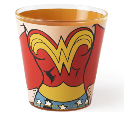 Pahar pentru apa Excelsa, Wonder Woman, sticla, 250 ml