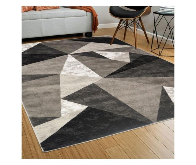 Tepih Manhattan Moma Grey Black 80x150 cm