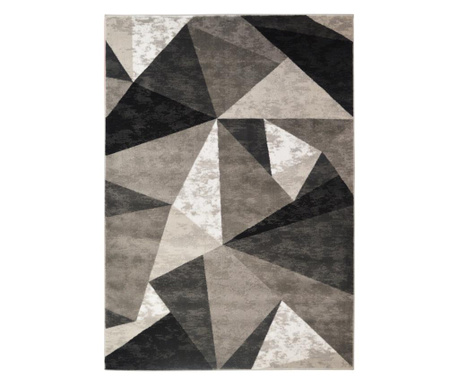 Covor Floorita, Manhattan Moma Grey Black, 80x150 cm, gri/negru
