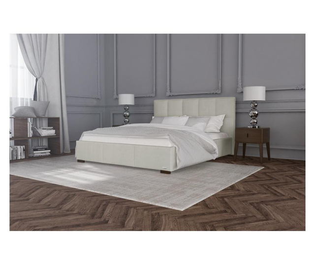 Легло с място за съхранение Allure Cream 160x200 см