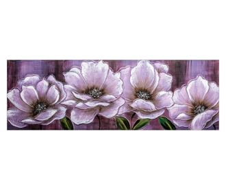 Slika Flowers With Black Background 50x150 cm