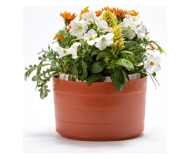 Samozalijevajuća viseća posuda za cvijeće Berberis Terracota & Ivory 30 cm