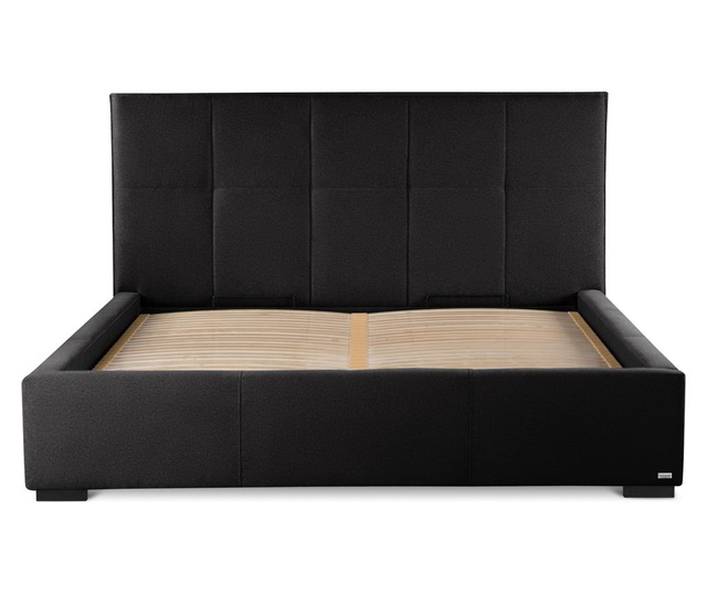 Легло с място за съхранение Allure Black 140x200 см