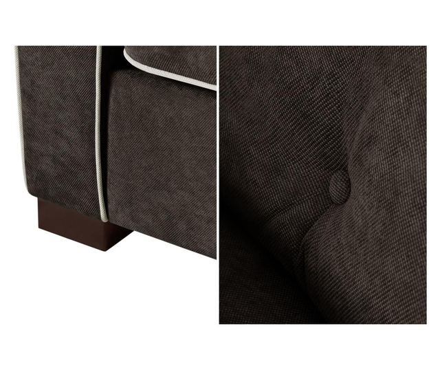 Ljeva kutna garnitura Frontini Chocolate Edging Cream