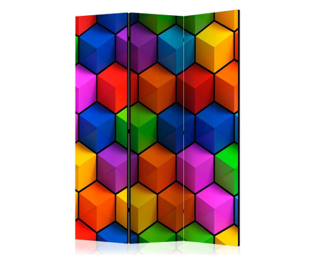 paraván Colorful Geometric Boxes