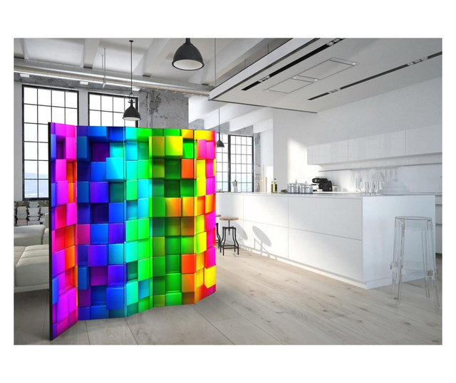 paraván Colourful Cubes II