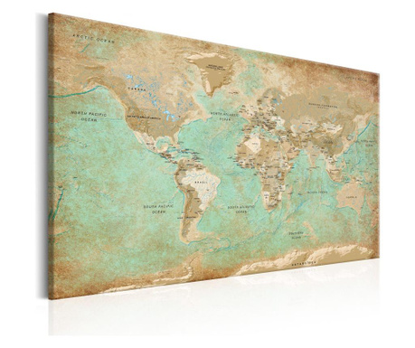 Картина World Map: Celadon Journey 120x80