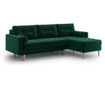 Разтегателен ъглов диван Esme II Dark Green