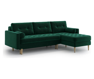 Разтегателен ъглов диван Esme II Dark Green