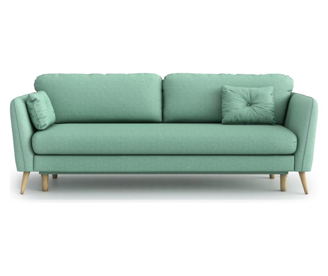 Canapea extensibila 3 locuri Optisofa, Clara Soro Mint, menta, 236x93x89 cm