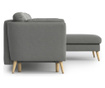 Coltar reversibil extensibil Optisofa, Jane Olaf Grey, gri, 247x159x92 cm