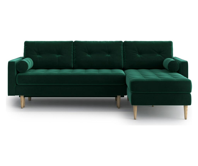 Разтегателен ъглов диван Esme II Dark Green